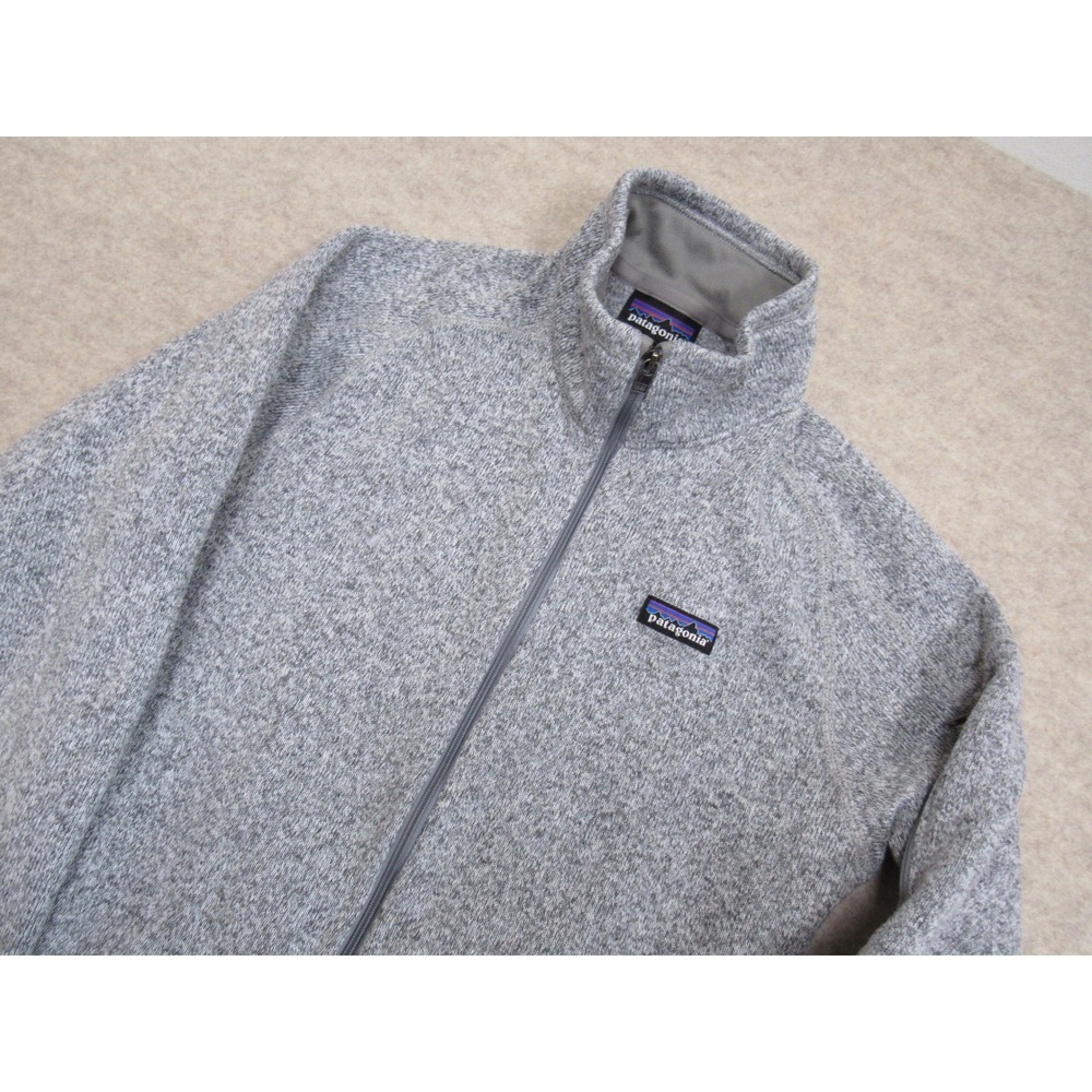 Patagonia Better Sweater Full Zip Fleece Jacket Gray Birch White 25543 Womens L